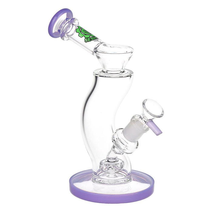 SeshGear Curved Glass Water Pipe 7.75"