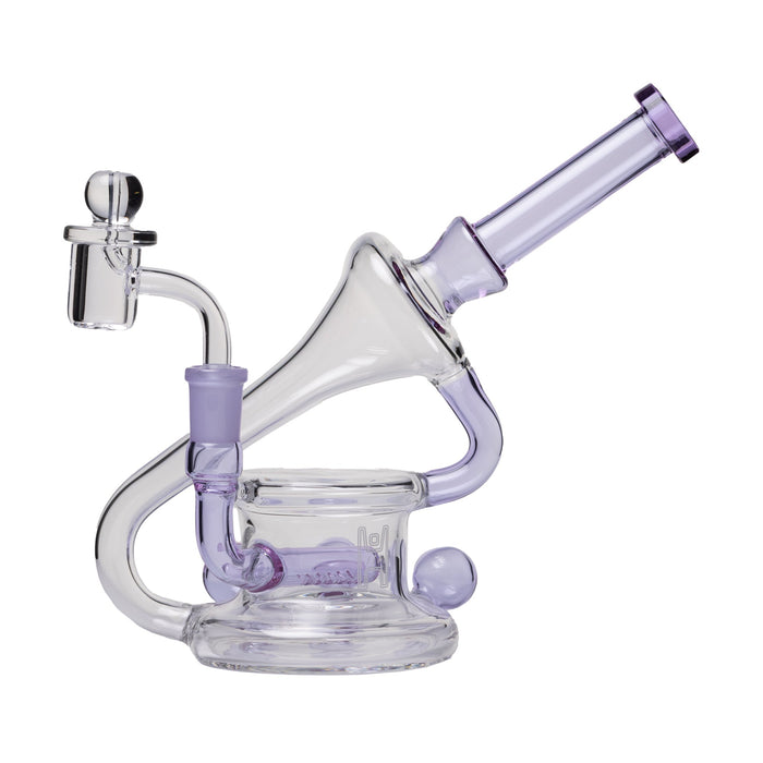 Human Grade 7.5" Recycler Triple Marble Glass Dab Rig