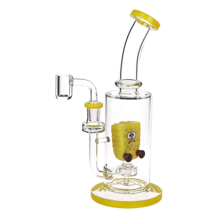 Sponge Man Cartoon Character Glass Dab Rig