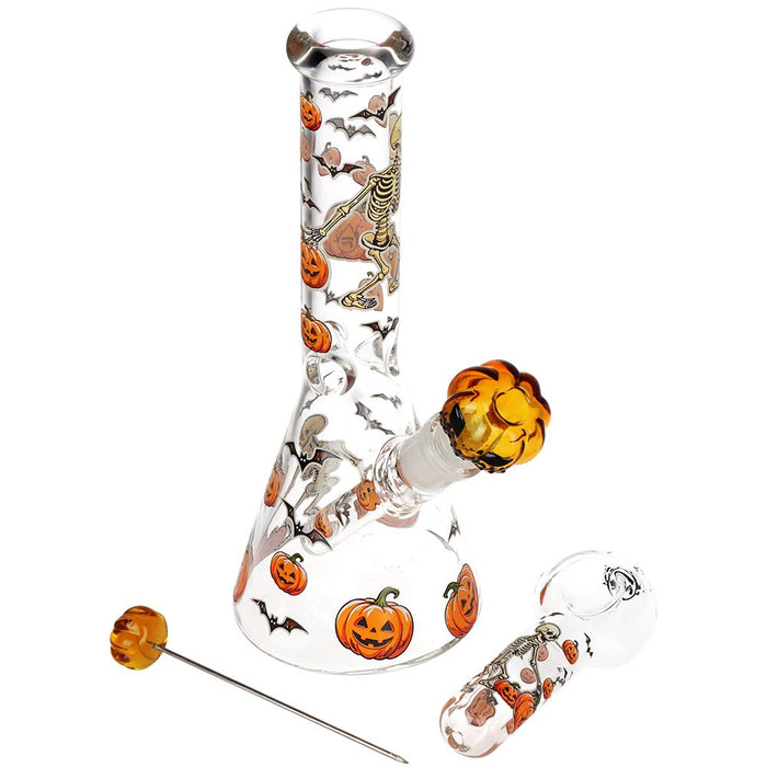 Kush Cargo Halloween Beaker Bong & Spoon Combo Set