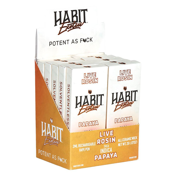 Habit Exotics THCA Live Rosin Disposable | 2g | 10ct Display