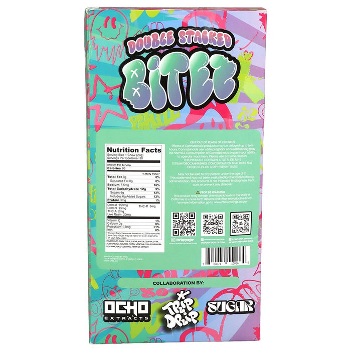 Double Stacked THC Bitez | 2000mg | 2pc | 60pk Display