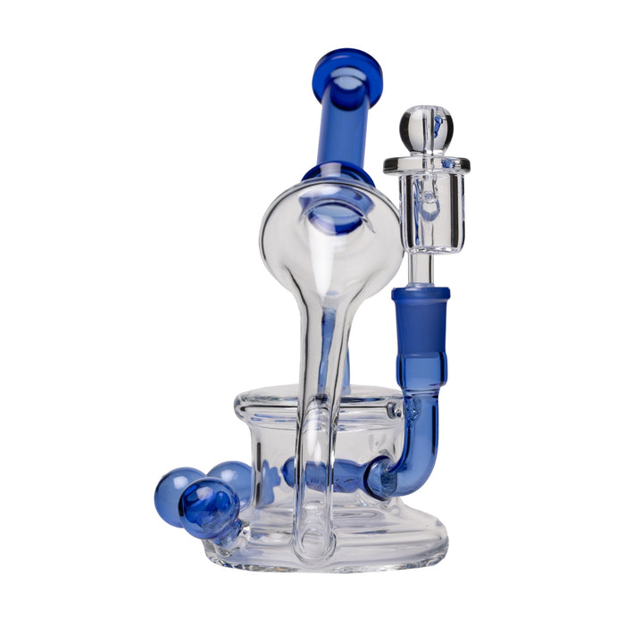 Human Grade 7.5" Recycler Triple Marble Glass Dab Rig