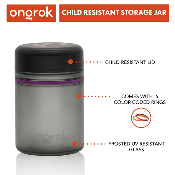 Ongrok 500ml Child Resistant Jars 2 Pack