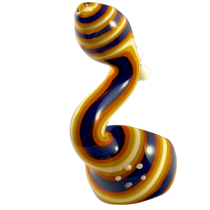 Crush Glass Standing Sherlock Hand Pipe