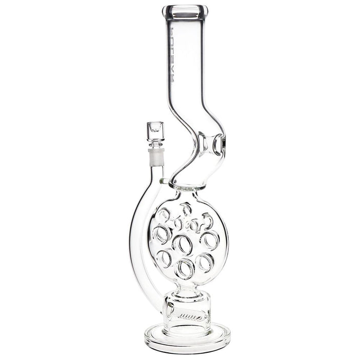 Pulsar Swiss Perc Kink Neck Glass Water Pipe 18"