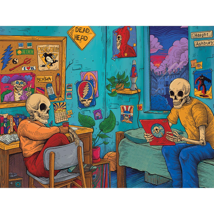 Grateful Dead Inside Print Bent Sherlock Pipe