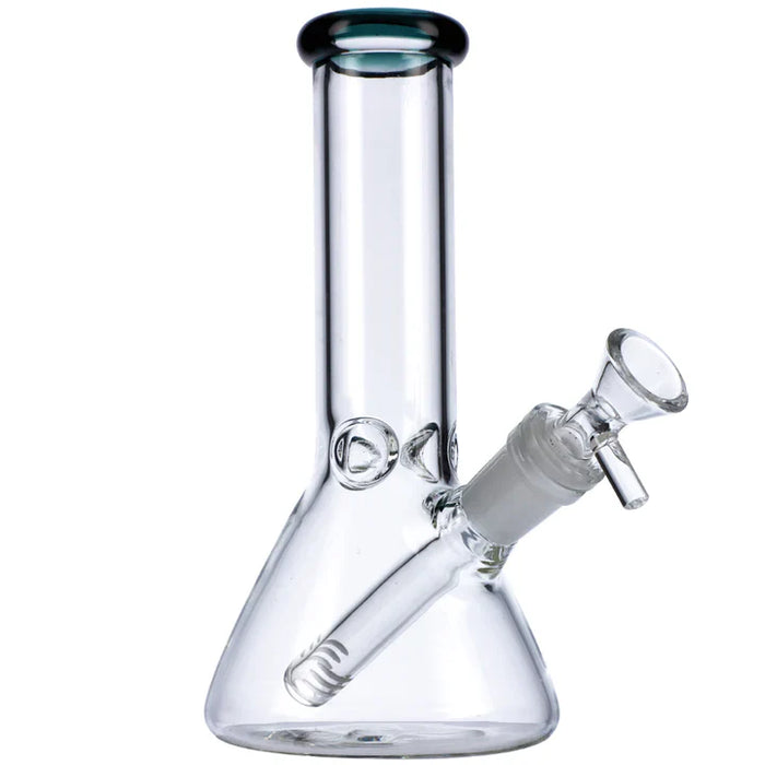 Kush Cargo Classic 9" Thick Glass Beaker Bong Colored Lip