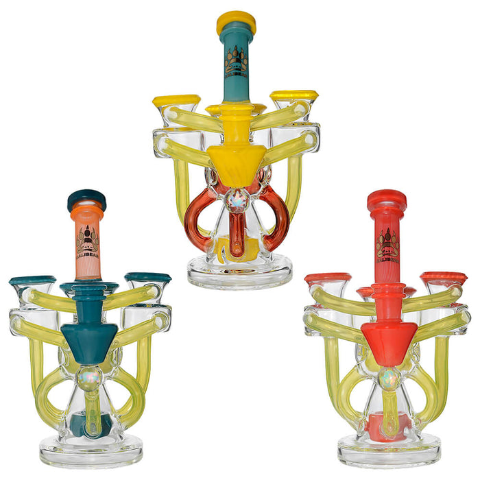 Calibear Artistic Recycler Dab Rig with Opal