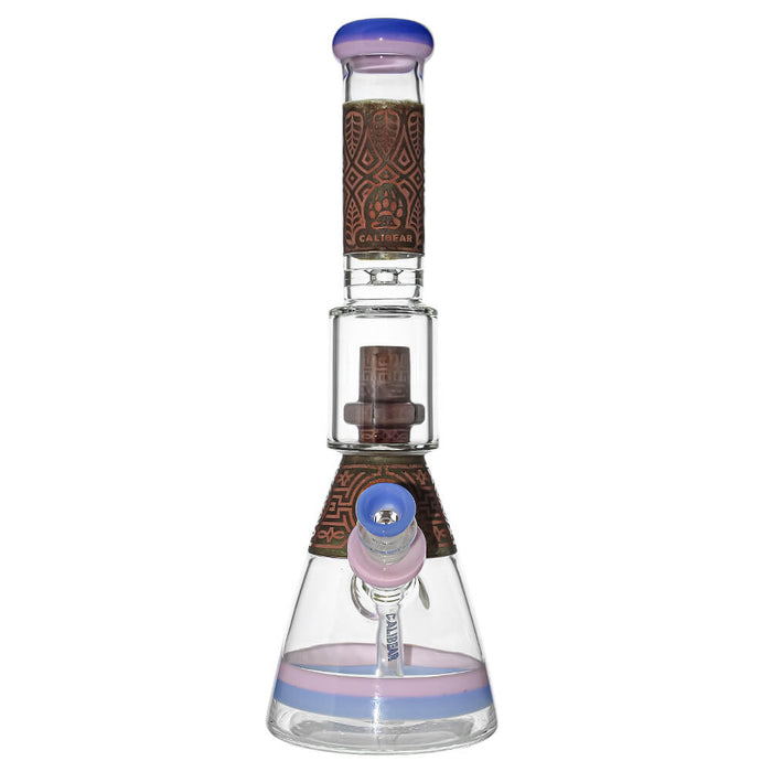 CALIBEAR ETCHED GEOMETRIC BEAKER WATER PIPE