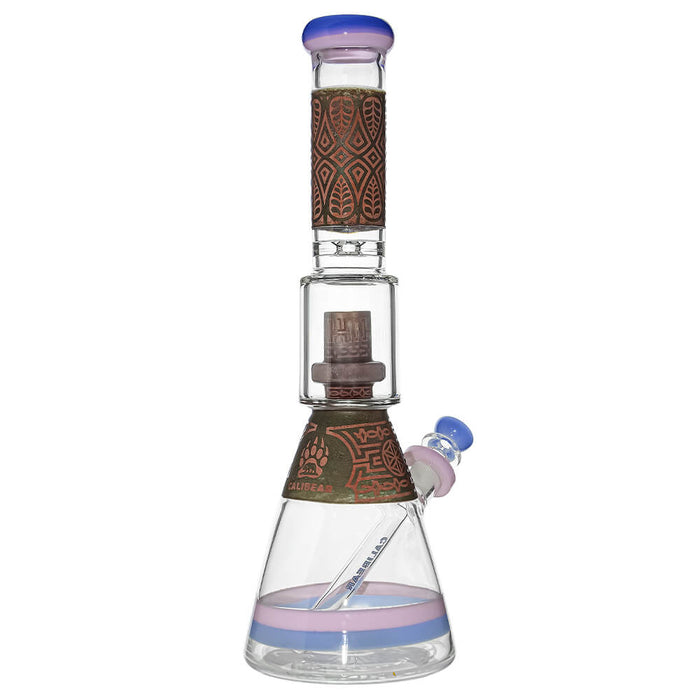 CALIBEAR ETCHED GEOMETRIC BEAKER WATER PIPE
