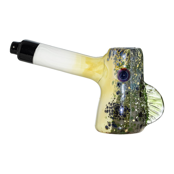 CaliBear Glass Puffer Fish Sculpted Hand Pipe