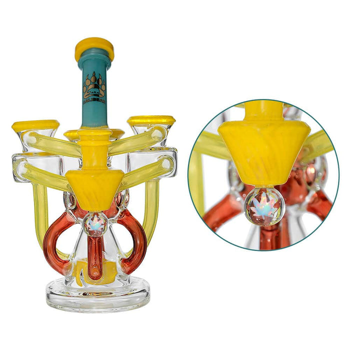 Calibear Artistic Recycler Dab Rig with Opal