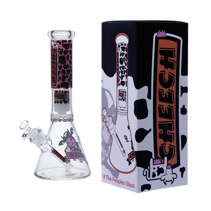 Cheech Glass Strawberry Milk Cow Beaker Bong