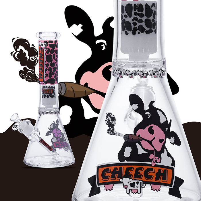 Cheech Glass Strawberry Milk Cow Beaker Bong