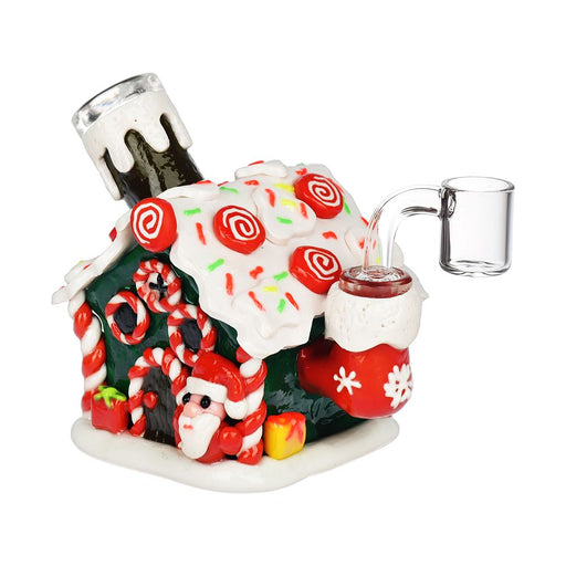 Christmas Gingerbread House Glass Dab Rig