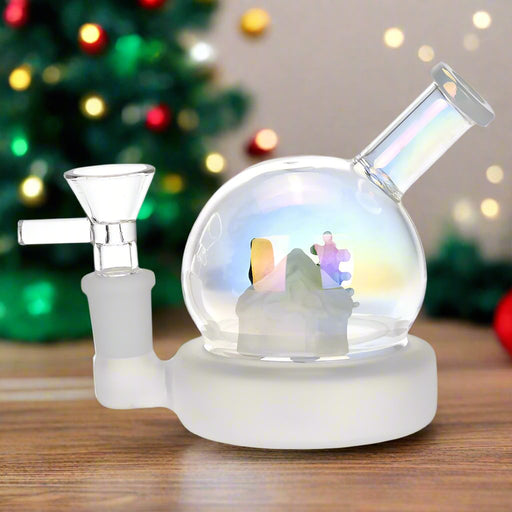 Christmas Globe Mini Water Pipe with tree