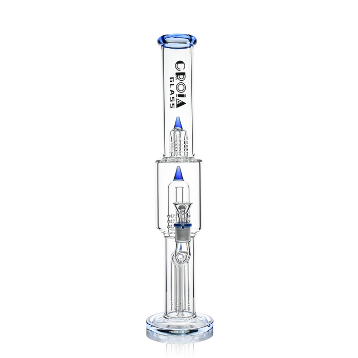 Croia Glass 16" Triple Rocket-Perc Scientific Glass Bong