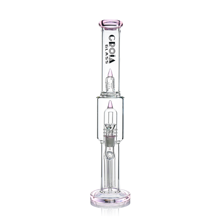 Croia Glass 16" Triple Rocket-Perc Scientific Glass Bong