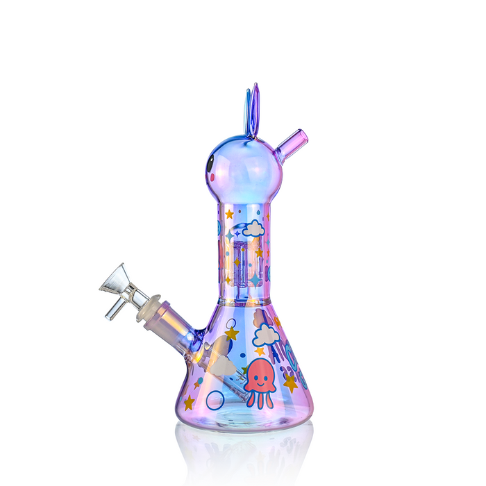 Croia Glass Bunny Beaker Bong with Tree Perc