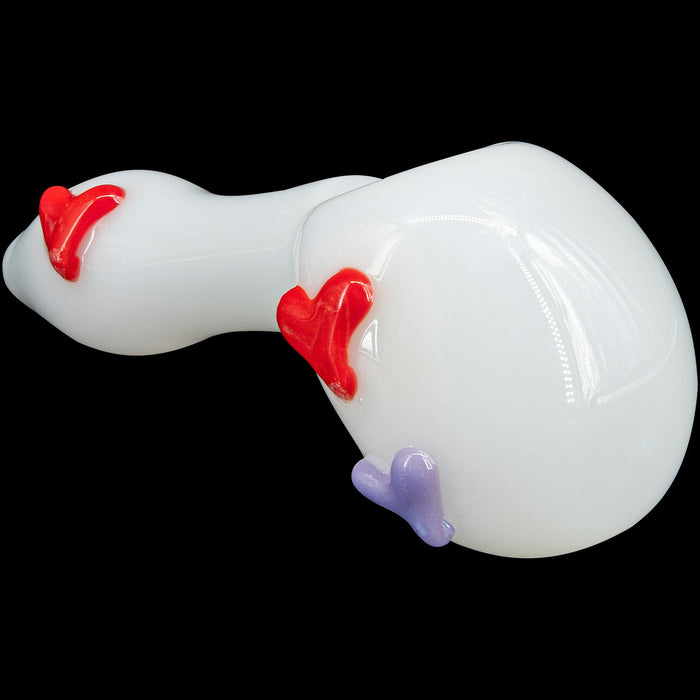 LA Pipes Drooping Hearts Solid White Drooper Spoon