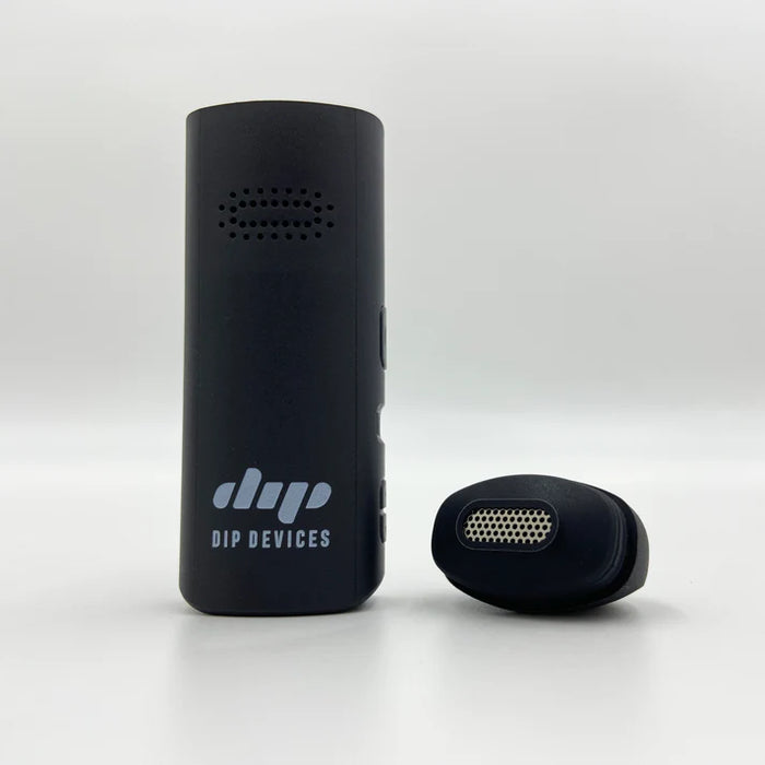 Black device with 'dip devices' branding on a white background