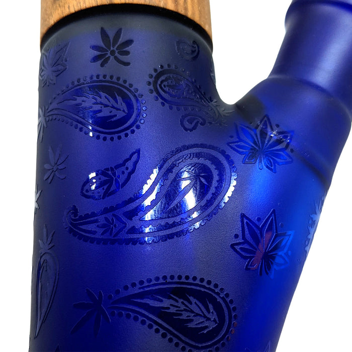 Dogg lbs Wood Grain Frosted Paisley Straight Bong