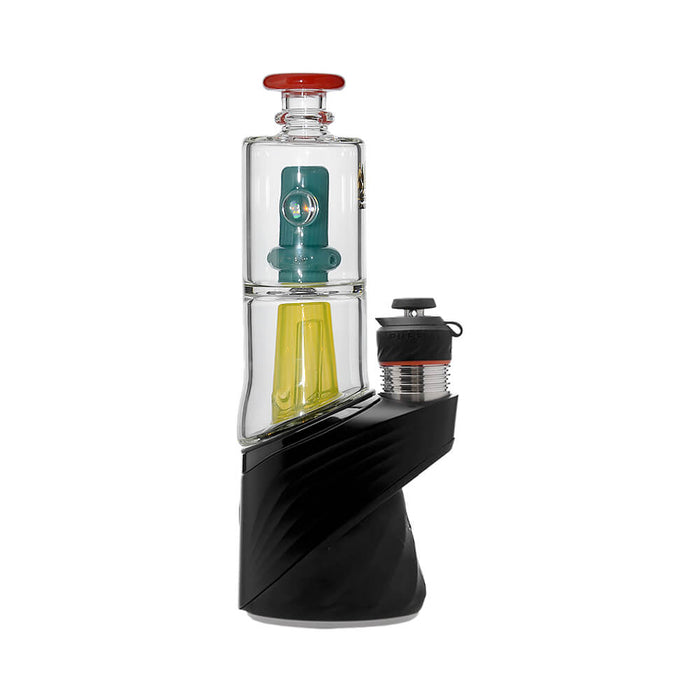 Double Perc Puffco Peak OG & Pro Glass Attachment Encased W/ Opal | Calibear
