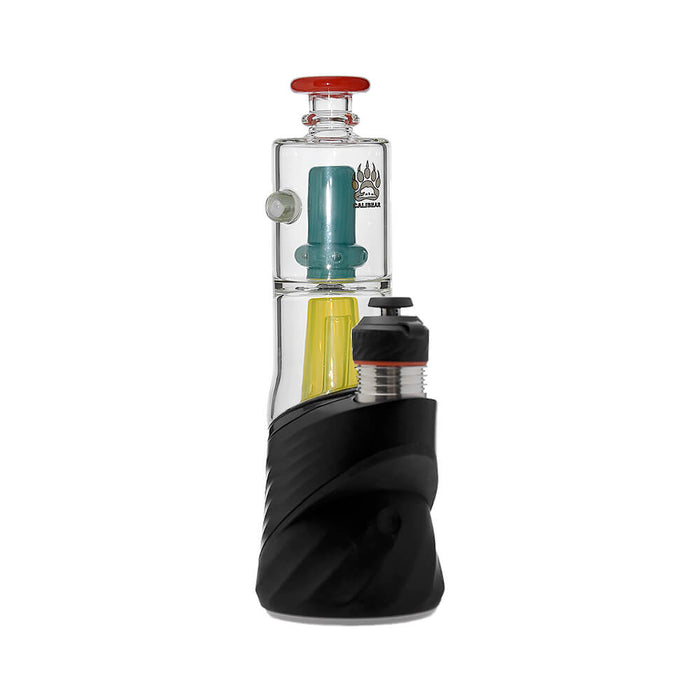 Double Perc Puffco Peak OG & Pro Glass Attachment Encased W/ Opal | Calibear