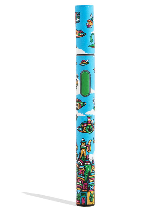 Colorful electronic device with cartoon character design on a white background