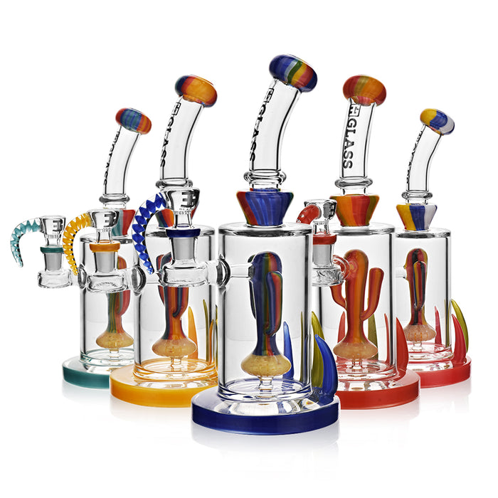 EG Glass Cactus 10" Bent Neck Dab Rig