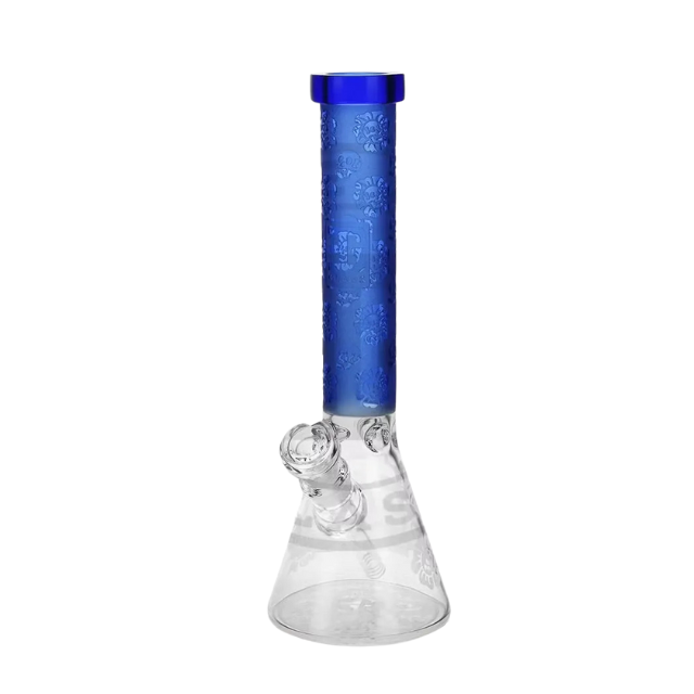 EG Glass Halloween Skull 15 Inch Beaker Bong