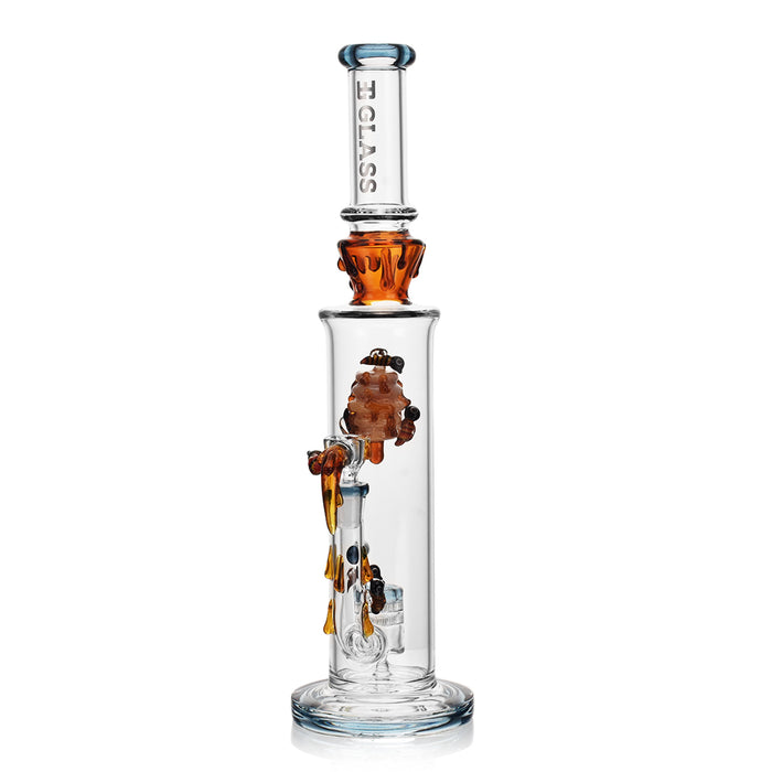 EG Glass Honeycomb Bee Drip Straight Tube