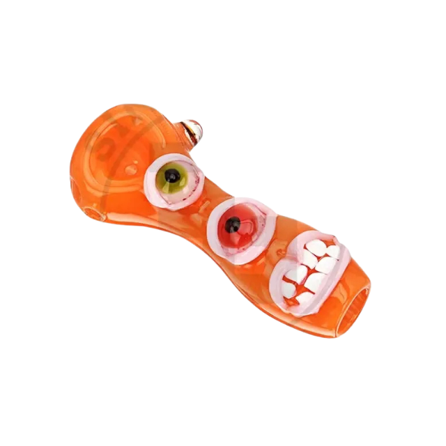 EG Glass Monster Eye And Teeth Hand Pipe