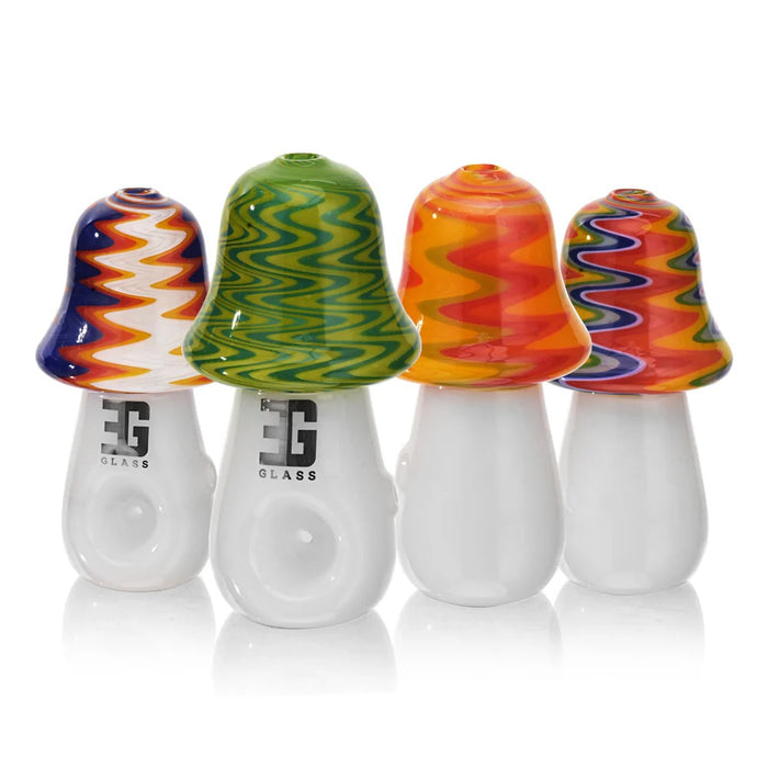 EG Glass Mushroom Wig Wag Hand Pipe
