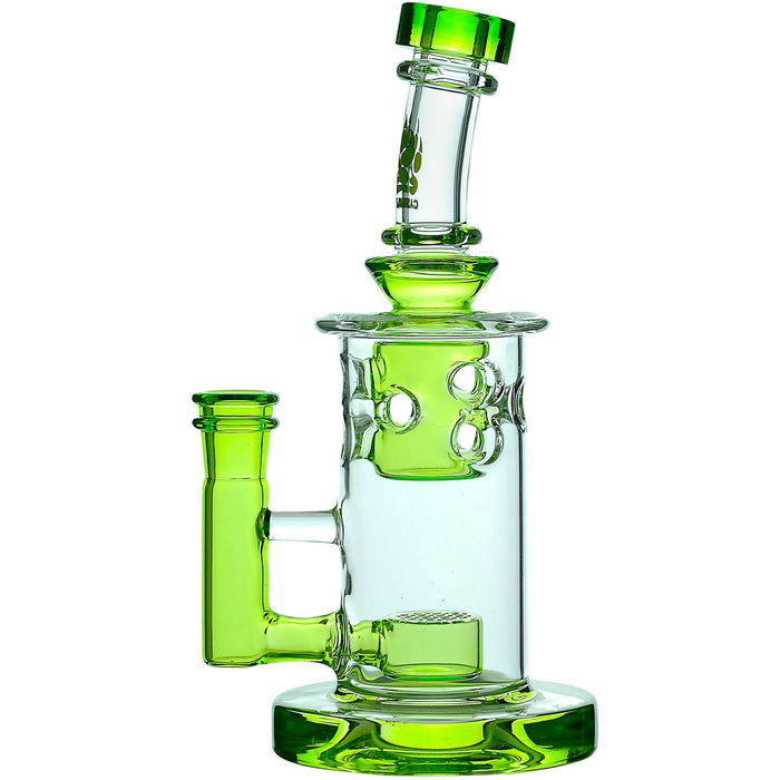 Calibear Straight Fab Flower Of Life Perc Water Pipe
