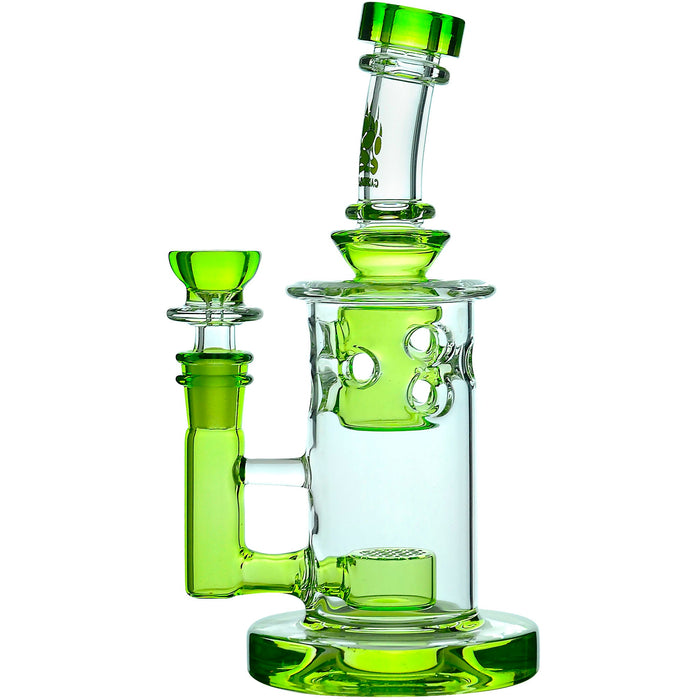 Calibear Straight Fab Flower Of Life Perc Water Pipe