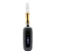Black vape pen with a gold accent on a white background