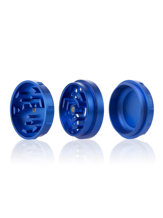 GRAV 3 Piece Metal Grinder blue pieces