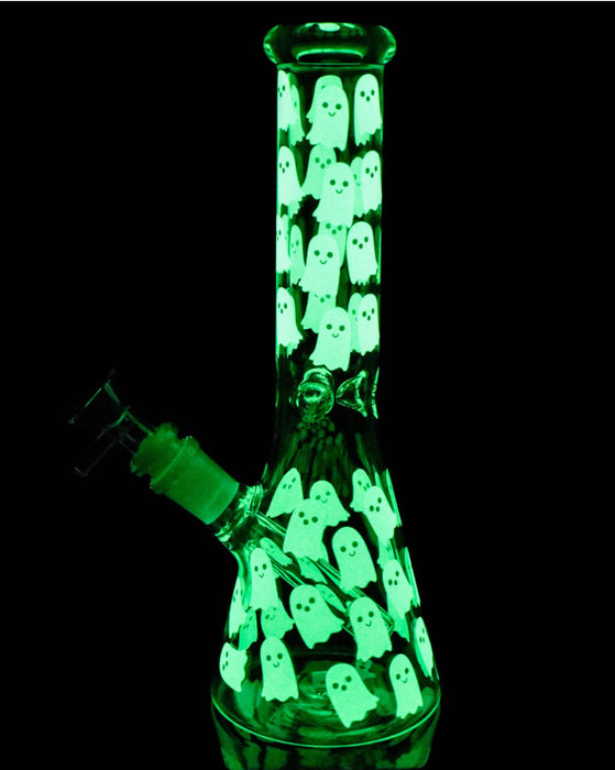 Glow In The Dark Halloween Ghost Beaker Bong