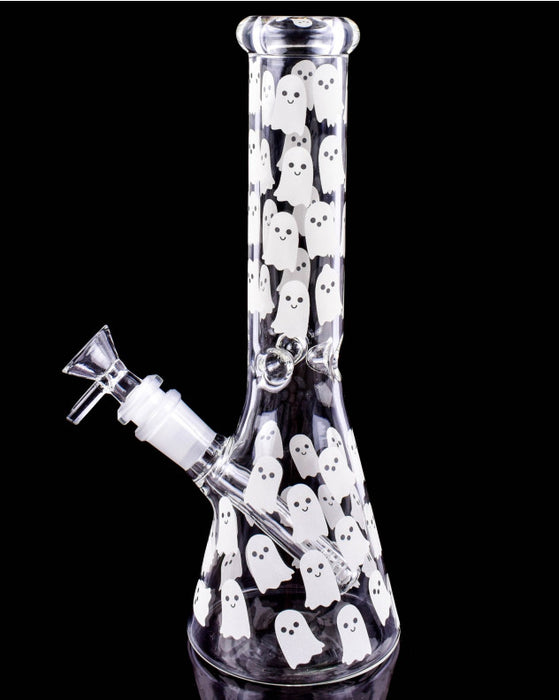Glow In The Dark Halloween Ghost Beaker Bong