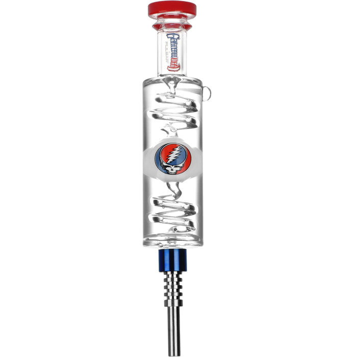 Grateful Dead Steal Your Face Glycerin Glass Dab Straw