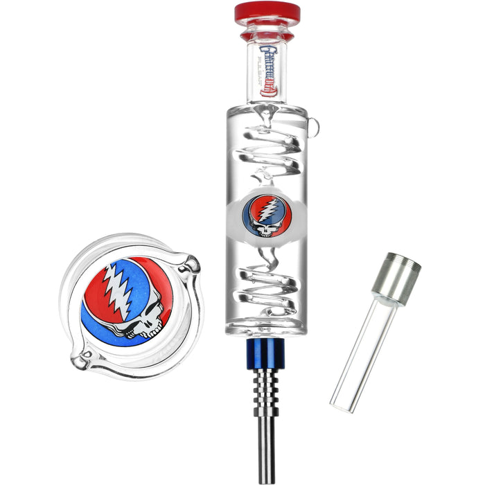 Grateful Dead Steal Your Face Glycerin Glass Dab Straw