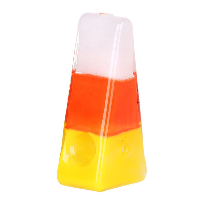 Pulsar Candy Corn Halloween Glass Hand Pipe