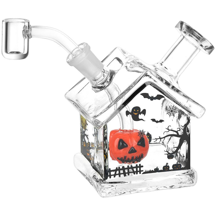 Halloween House Glass Dab Mini Rig front