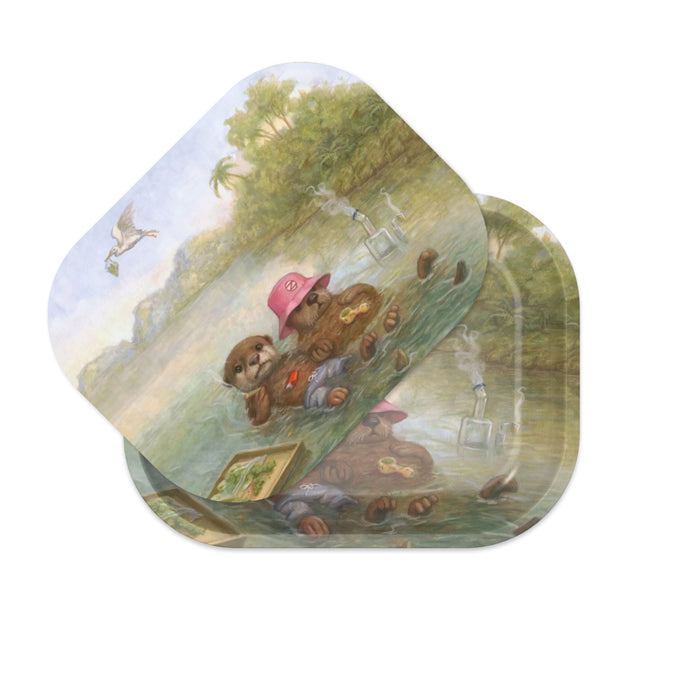 ZZZ’s Metal Rolling Tray With Lid - Joint Hands by Joaquin Carreño