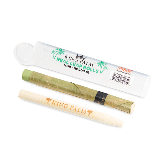 King Palm Single Leaf Tubes 50 Count Dispenser – Mini Size