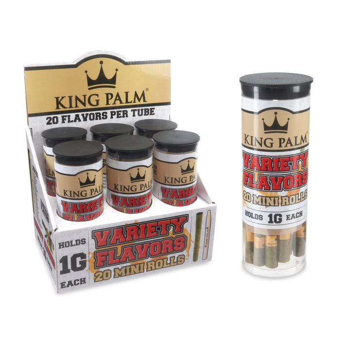 King Palm 20-Pack Tube Flavored Mini Leaf – 6 Tubes