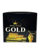 King Palm Gold packaging box, featuring a black background with a gold crown logo, the brand name 'KING PALM', the word 'GOLD' in large white letters, stacked gold bars, and a hand holding a gold lighter.