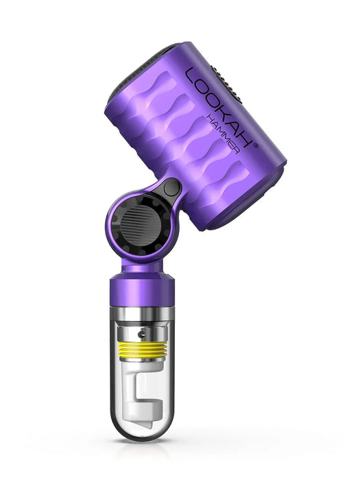 Purple vape device with 'LOOKAH' branding on a white background